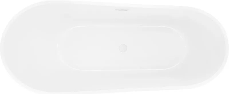 Mexen Dora, voľne stojaca vaňa 150 x 75 cm, biela/čierna, biely prepad, 52071507575-20