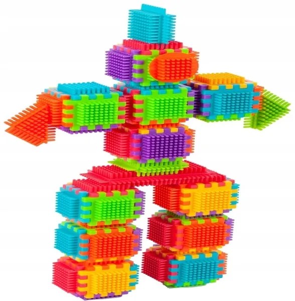 Bloky Ježci stavebné doštičky 140 prvkov v kartóne