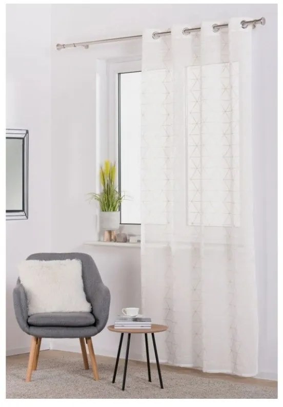Záclona Prizma 140 x 260 cm biela