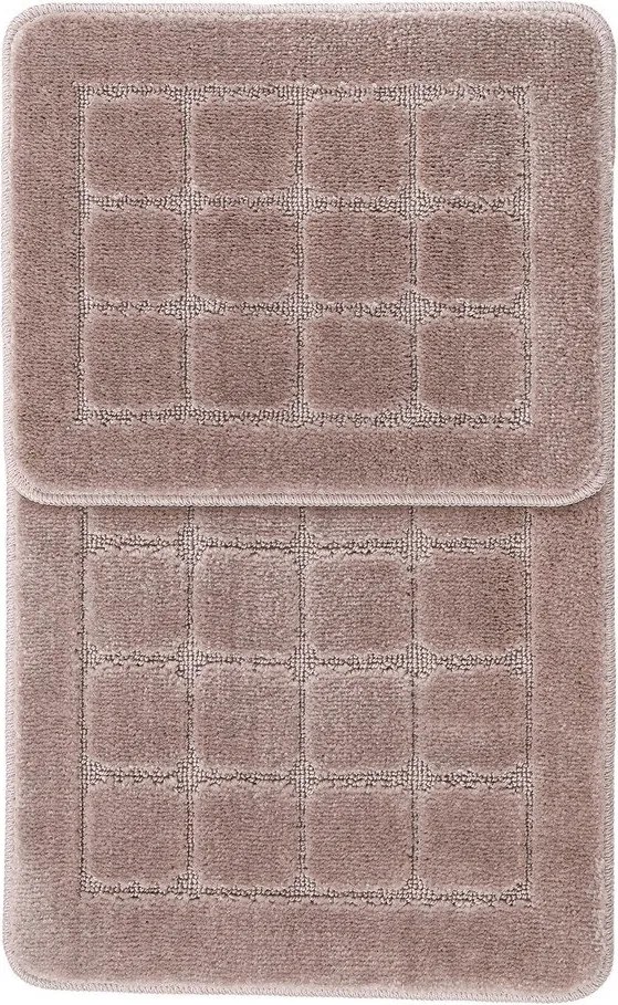 Hnedé kúpeľňové predložky v súprave 2 ks 50x80 cm Kareli – Foutastic