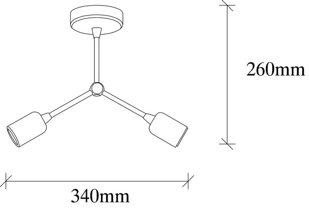 Stropné svietidlo SPARROW II čierne