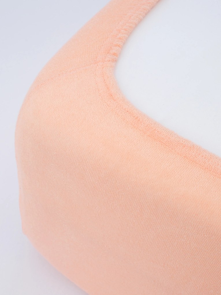 Froté plachta do postieľky 60 × 120 cm - lososová