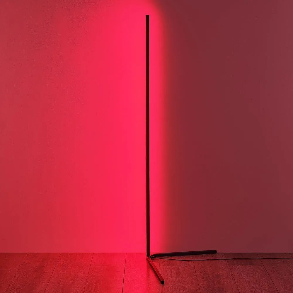 Čierna LED stojacia lampa (výška 141 cm) Level – Reality