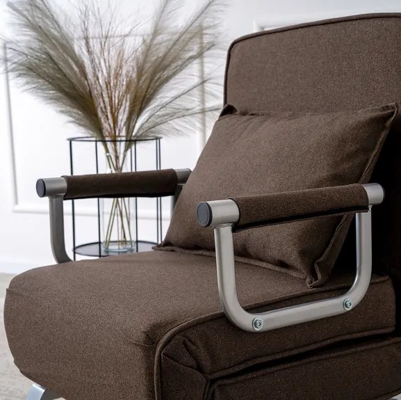 Kreslo pohovka rozkladacia PRATO hnedá - vintino.sk