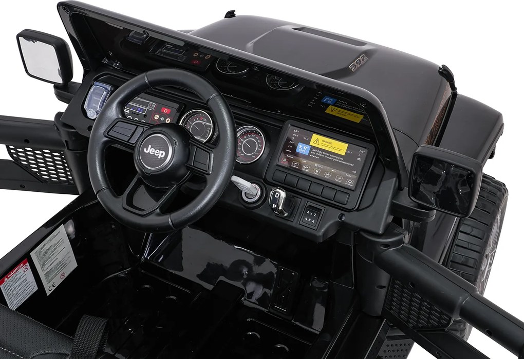 Ramiz Jeep Wrangler Rubicon LIFT elektrické autíčko pre deti čierne