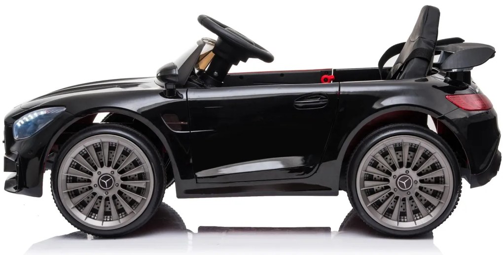 Detské elektrické autíčko na diaľkové ovládanie BestBerg BBCC-50B - Mercedes-Benz AMG GT R / od 3 rokov / nosnosť 25 kg / čierna