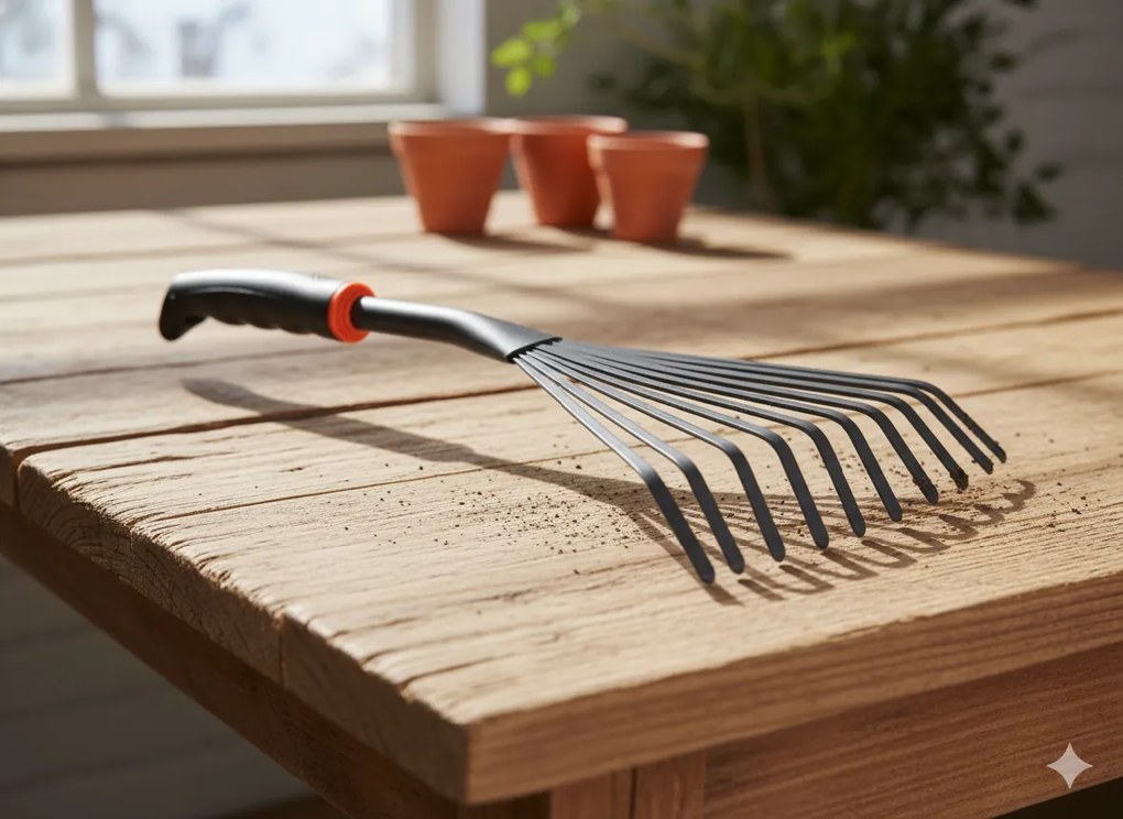 Garden Line Záhradné hrable 35 x 12 cm, čierne