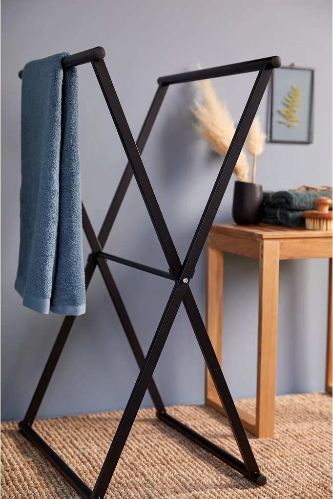 Wenko LAVA skladací vešiak na uteráky – čierny