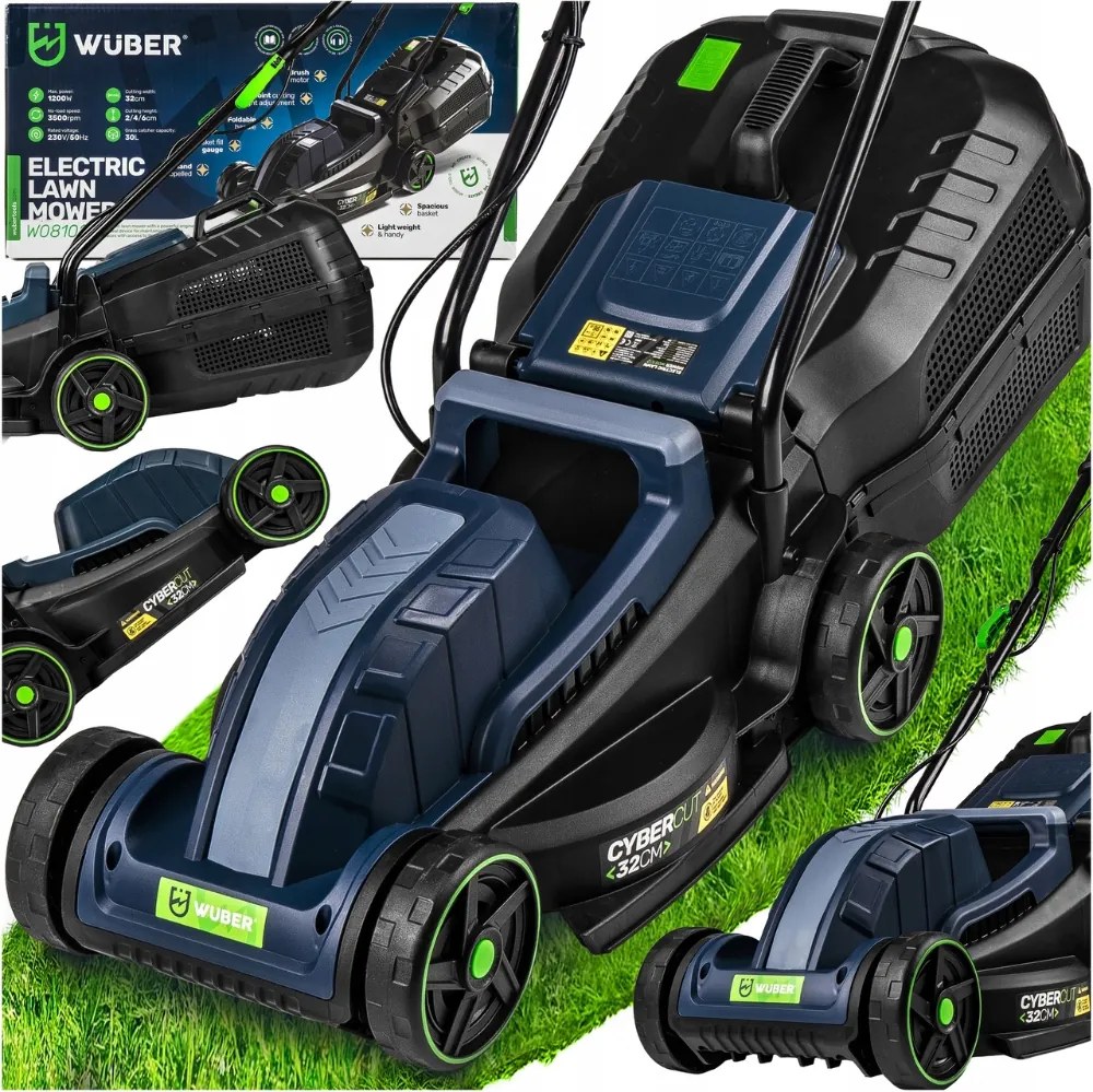 Silná elektrická Kosačka Na Trávu s reguláciou, Veľký Kôš 1200 W