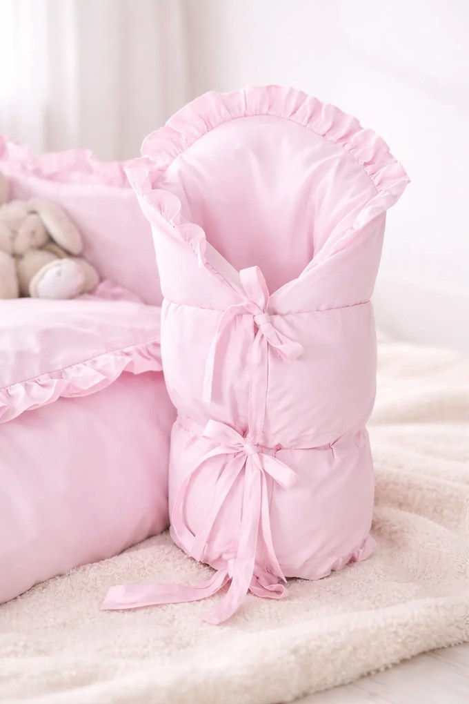 INTERMEDIC SK Obliečka na zavinovačku ružová s volánikom 73x73 cm – jemná bavlna, dievčenský romantický dizajn Veľkosť: 37x120 cm