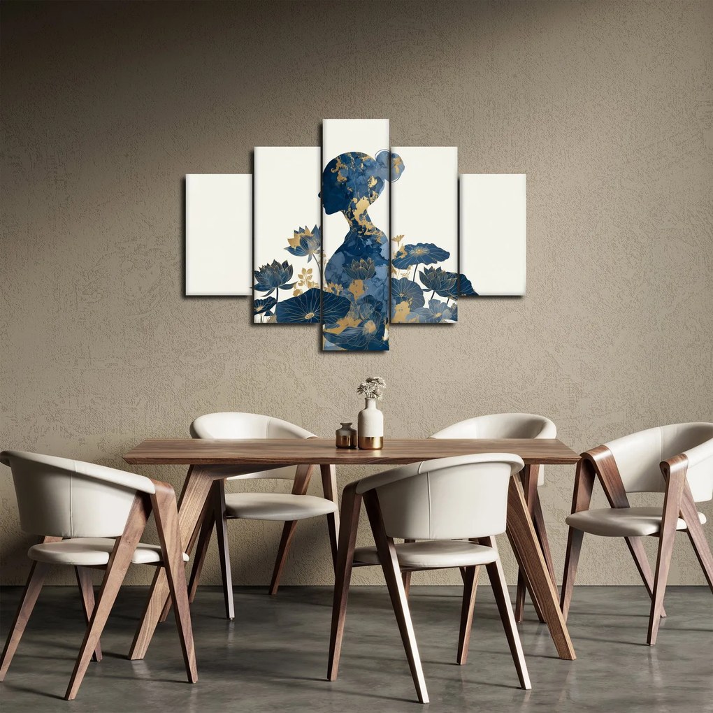 Obraz - Mramorový profil ženy (150x105 cm)