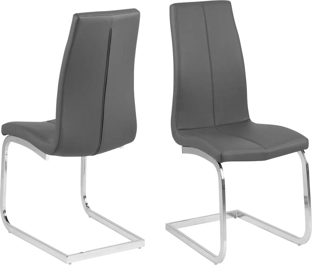 Moderná stolička Alcwin, sivá