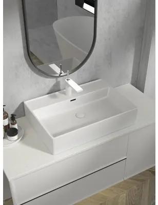 Umývadlo na dosku form&style Makira sanitárna keramika biela 65 x 46 x 13,5 cm