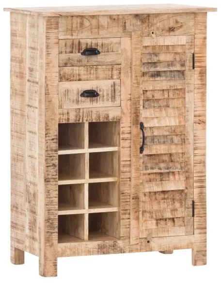furniture-nabytek.cz - Masívna komoda Highboard Caribou z mangového dreva, lakovaná, prírodná farba