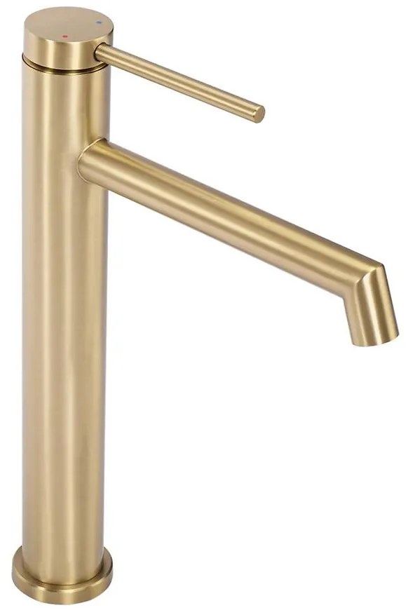 Umývadlová batéria vysoká Rea Foss zlatá kartáčovaná