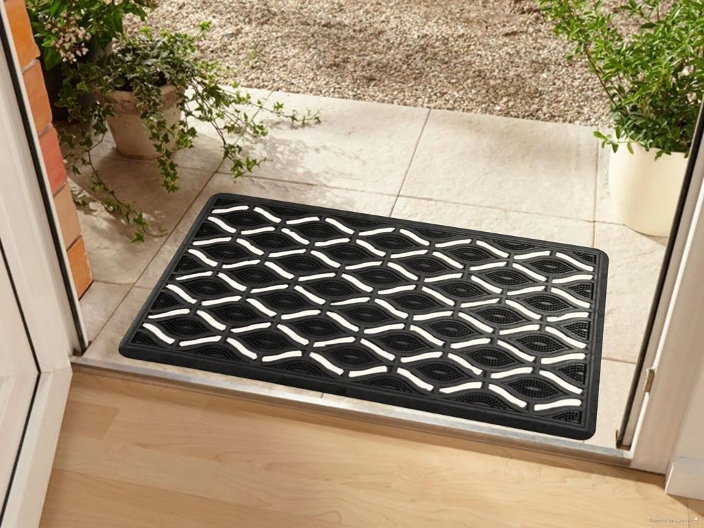 B-line, Vonkajší čistiaci rohožka guma 301 – na von aj na doma, 40x70, šedá