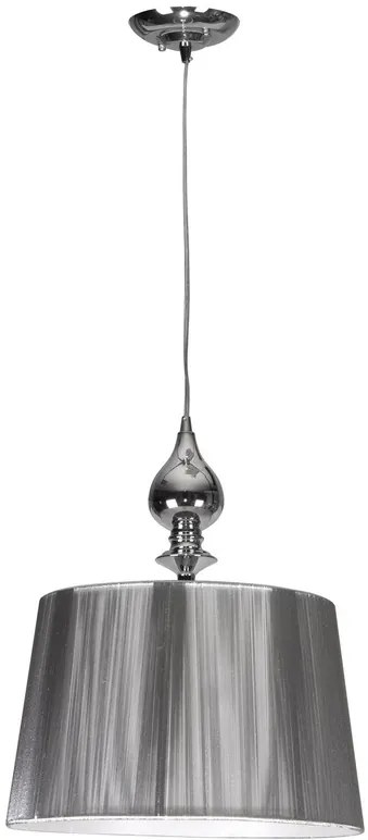 Candellux Strieborný závesný luster Gillenia pre žiarovku E27 31-07155