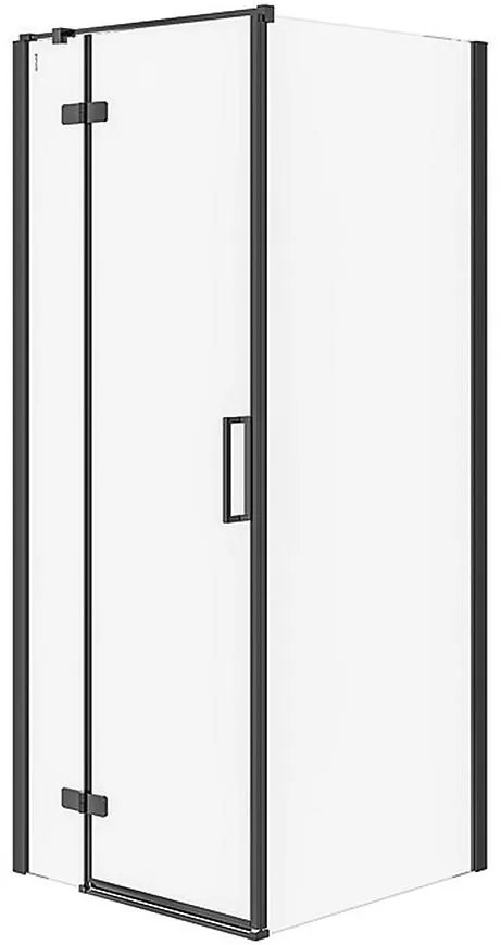 Sprchový kút Jota ľavý 80x80x195 čierny profil