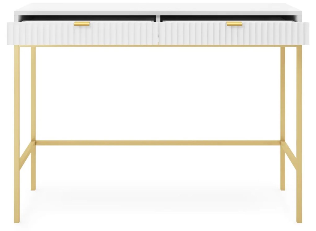 Toaletný stolík Nova 104 cm biely/zlatý