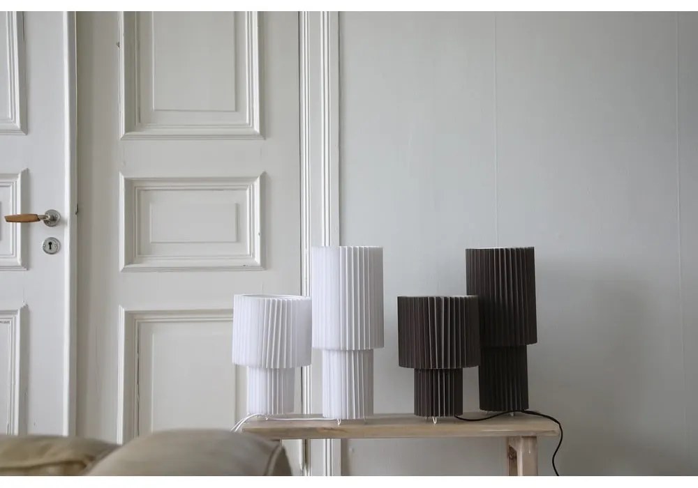 Biela stolová lampa s textilným tienidlom (výška 45 cm) Catis – Markslöjd