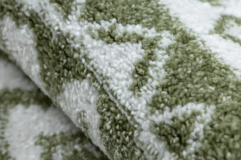 Kusový koberec Napkin green kruh, 140x140 (priemer) kruh, zelená, chodba / predsieň, Dywany Łuszczów