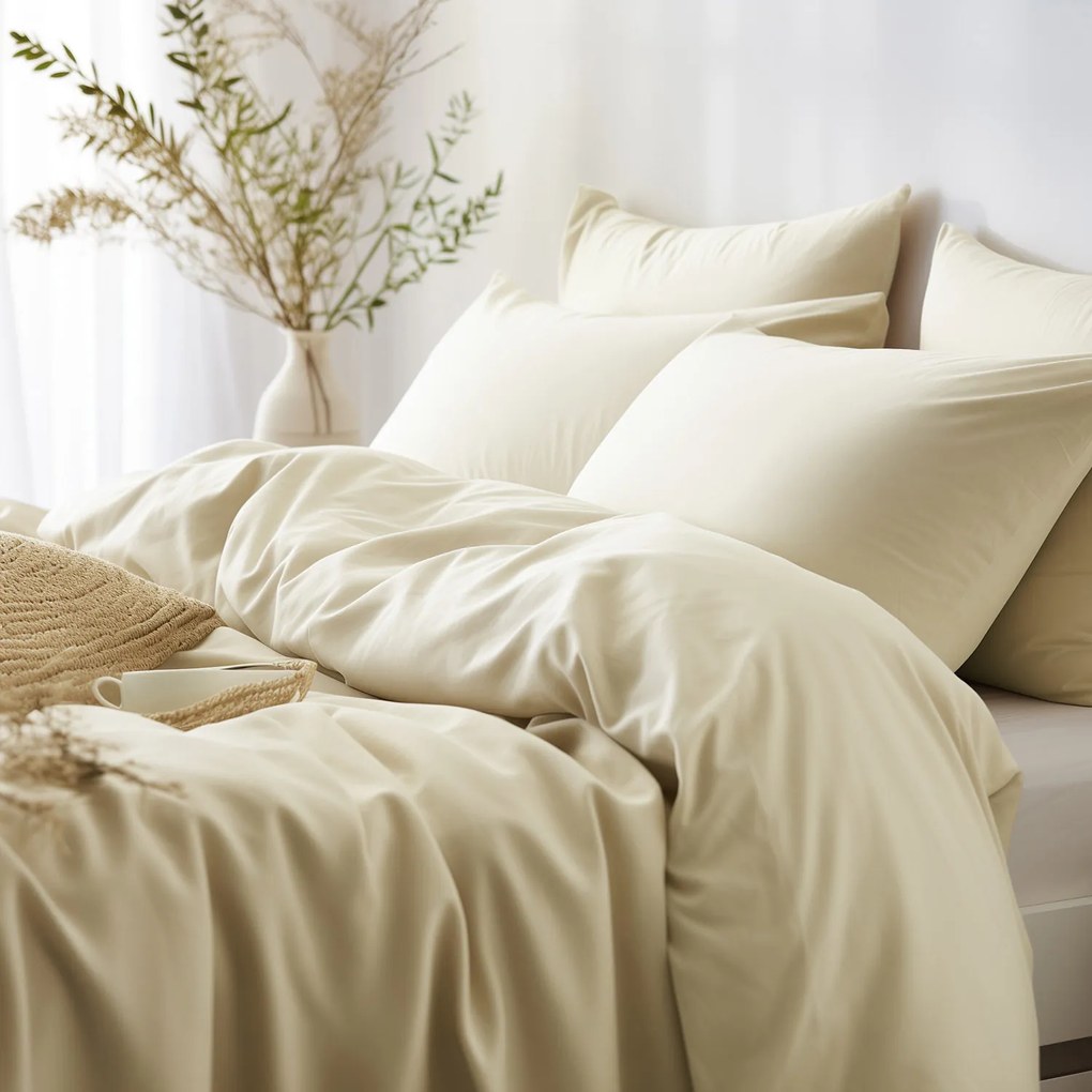 SATÉNOVÁ OBLIEČKA NA VANKÚŠ 70X80 CM KRÉMOVÁ