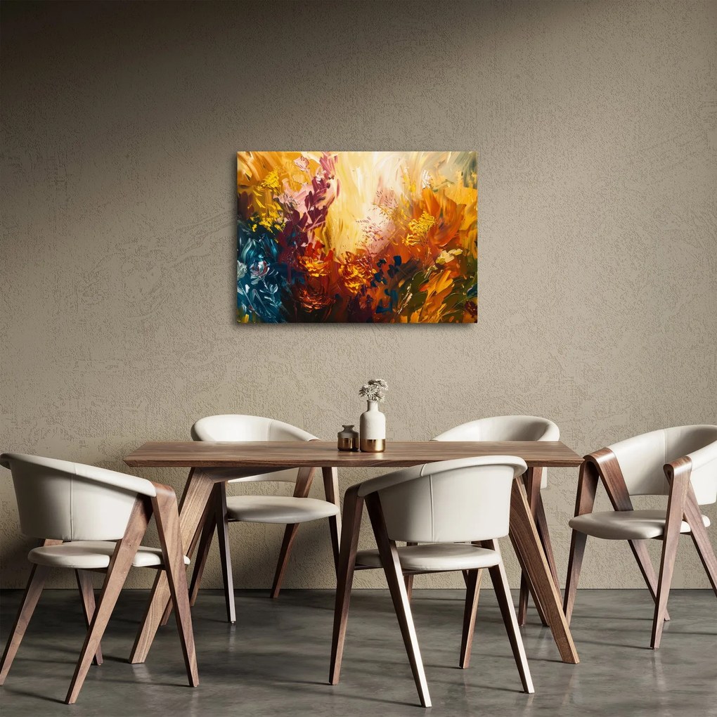 Obraz - Abstraktná maľba kvetov (70x50 cm)