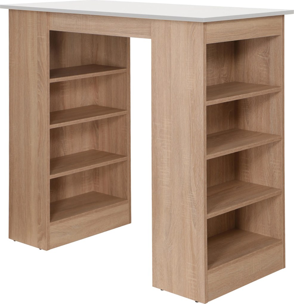 XXXLutz BAROVÝ STÔL, biela, farba duba, 103/50/115 cm Respekta - Online Only kuchyne - 001899043303