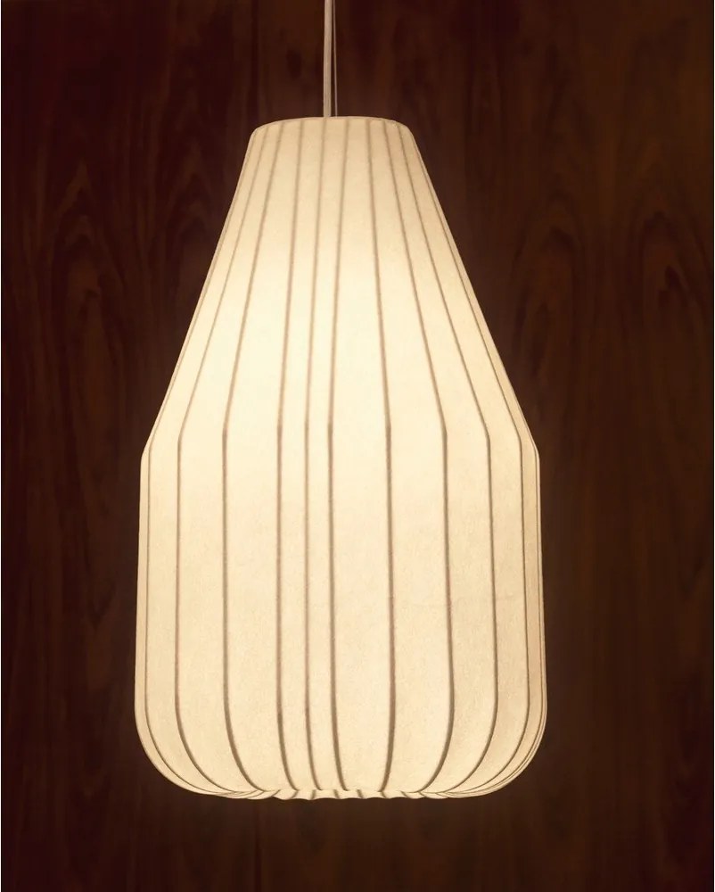 Biele stropné svietidlo s textilným tienidlom ø 30 cm Somar – Kave Home