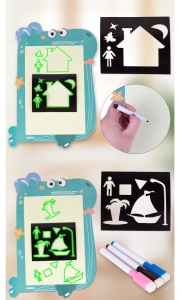 Magický tabliet s LED svetelnou abecedou veľryba