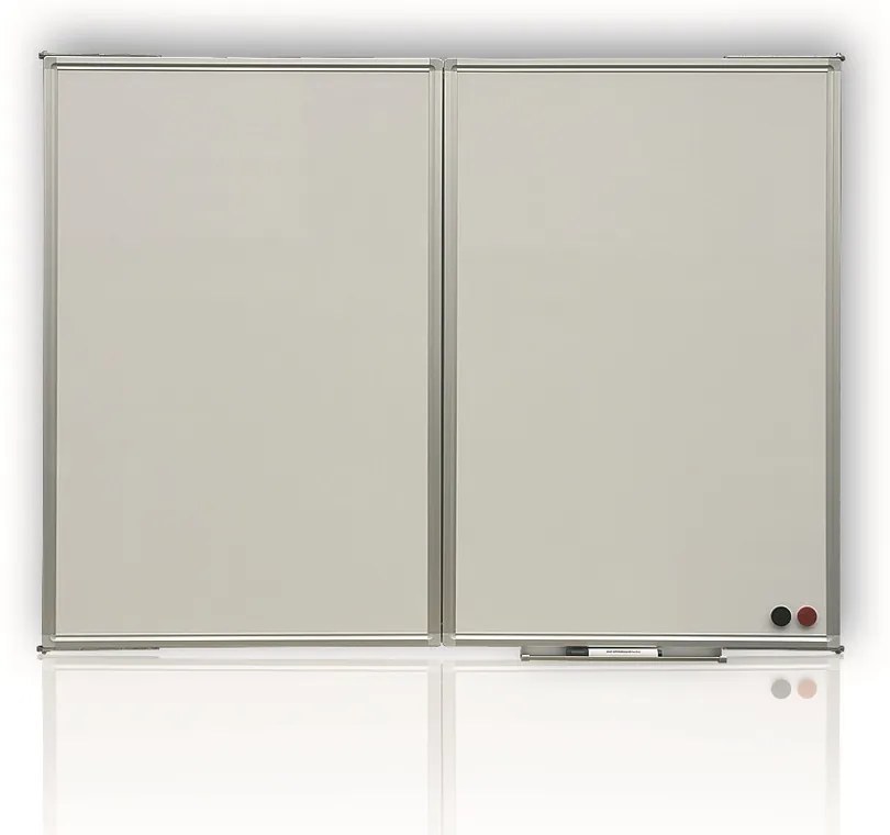 Magnetická rozkladacia tabuľa 120/240 x 90 cm, biela