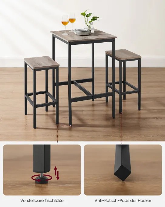 Jedálenský stôl s 2 stoličkami LBT017B02