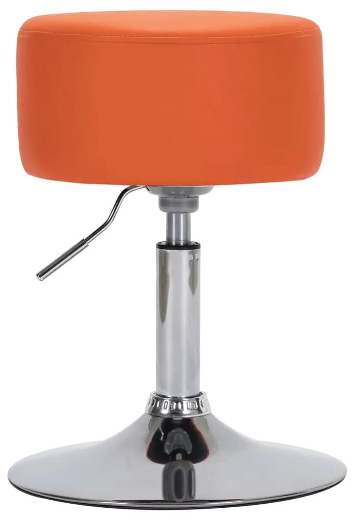 vidaXL Barová stolička oranžová umelá koža