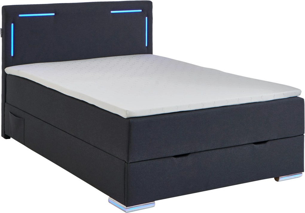 XXXLutz BOXSPRINGOVÁ POSTEĽ, 120/200 cm antracitová Xora - Postele - 000101022508
