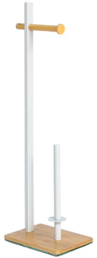 Stojan Wc Biela/Bambus Bpl0035b