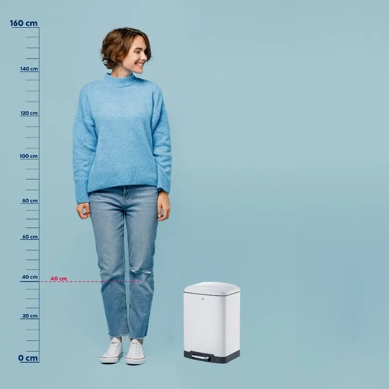 Kela Pedálový odpadkový kôš DAVINO 12 l, biela