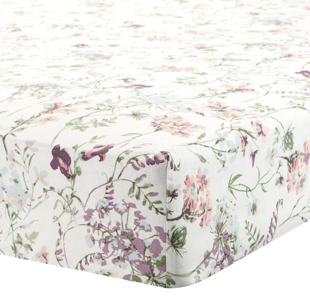 MAKOSATÉNOVÉ PRESTIERADLO S GUMOU PRINT 100X200X30 CM KVETY