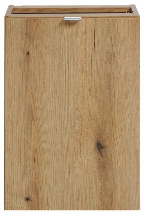 Závěsná umyvadlová skříňka Nova Oak 81-40-1DK 40 cm s košem na prádlo dub evoke