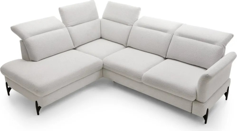 Rohová sedacia súprava Sienna 2, svetlo šedá látka, ľavý roh