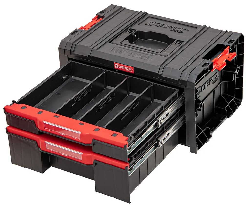 Kufrík na náradie s 2 zásuvkami Qbrick System PRO