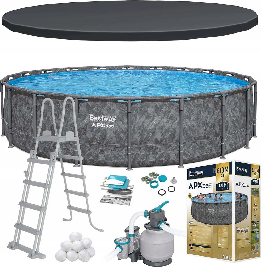 Veľký roštový bazén 11v1 Bestway 561KE na plávanie 610 x 132 cm