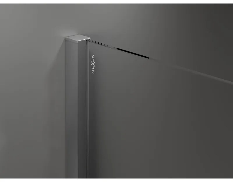 Mexen Velar Duo, posuvné sprchové dvere do otvoru 140 cm, 8mm číre sklo, brúsený grafit, 871-140-000-02-95