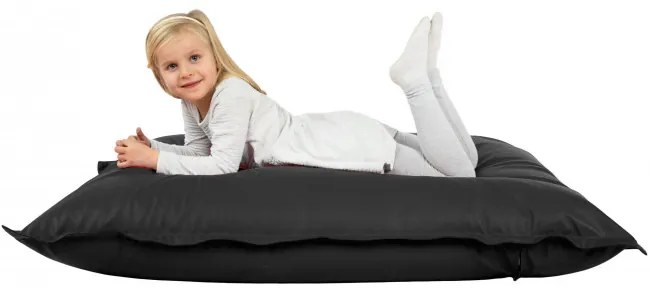 Vankúš na sedenie čierna ekokoža
