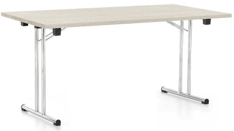 Skladací stôl 160 x 80 cm, biely jaseň