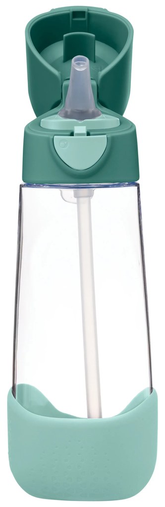 Fľaša na pitie so slamkou 600 ml - emerald forest