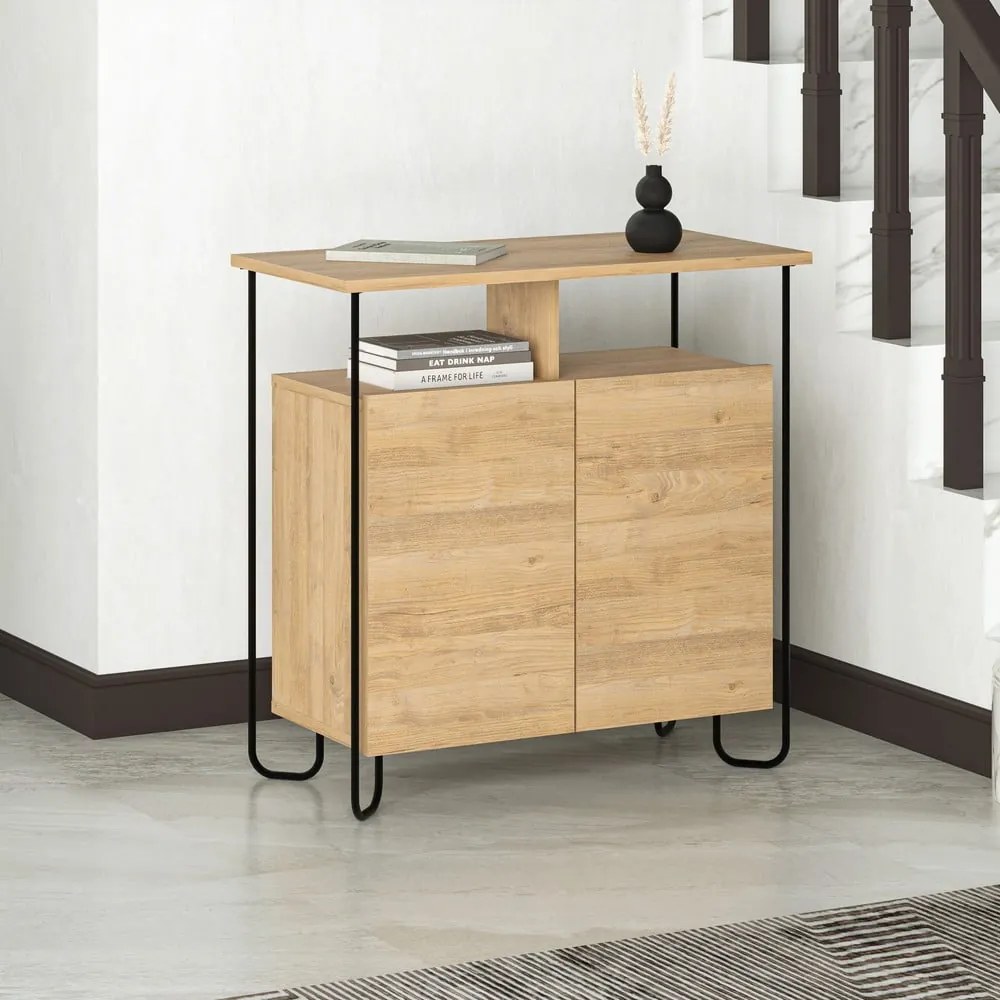 Skrinka v dekore duba v prírodnej farbe 80x80 cm Dilly – Marckeric