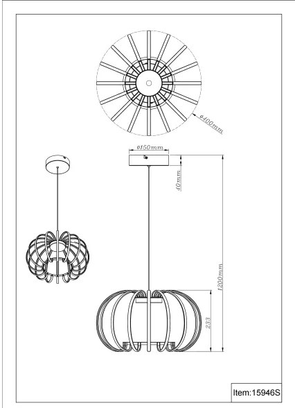 Globo 15946S - LED stmievateľný luster na lanku RIBBON LED/40W/230V 3000K