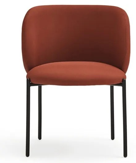 Červené čalúnené jedálenské kreslá v súprave 2 ks Mogi – Teulat