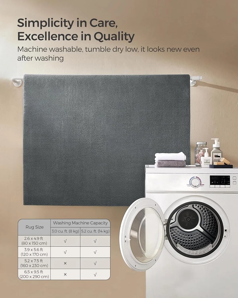 Koberec 120x170 cm SONGMICS TAR012G01 - sivý