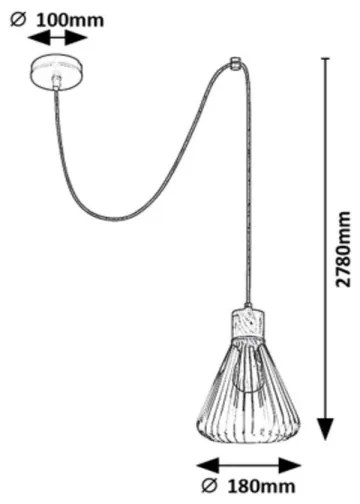 Rabalux 3148 - Luster na lanku FARFALLE 1xE27/40W/230V čierna/buk